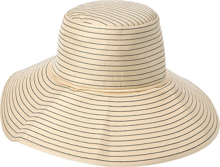 帽子 MEYAME COTTON SILK HAT Totême Striped Silk Hat - ShopStyle