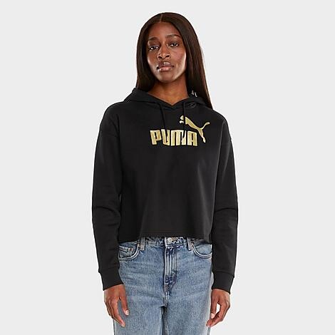 Puma Women's Essentials+ Metallic Logo Hoodie - ShopStyle