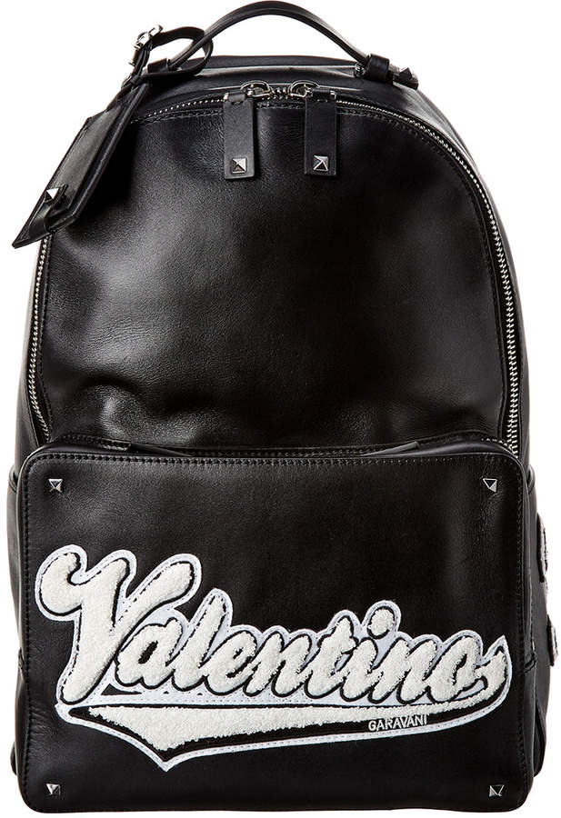 valentino leather backpack
