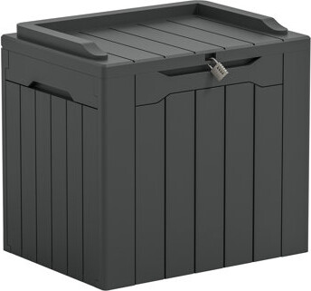 Devoko 32 Gallon Water Resistant Lockable Deck Box With Seat