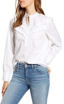 Thumbnail for your product : Lucky Brand Elsa Cotton Poplin Popover Blouse