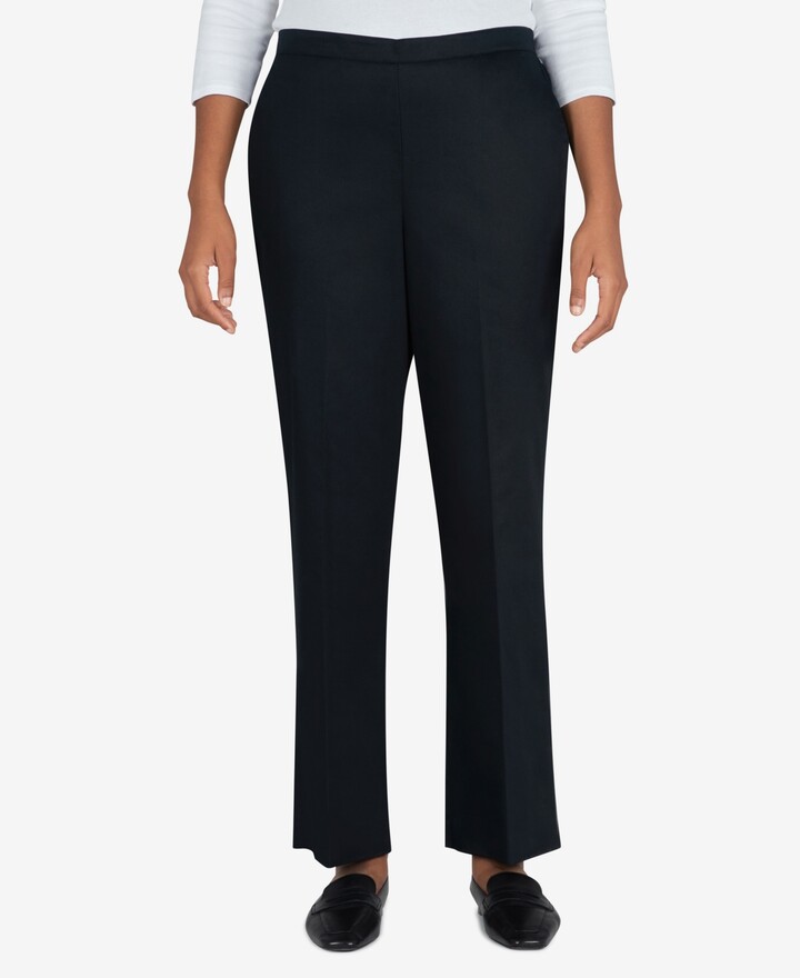 Alfred Dunner Womens New Petite Pull-On Straight-Leg Pants  $48  CHZ SZ COLOR 
