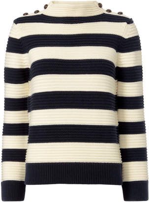 Intermix Magdalena Striped Cropped Sweater