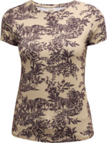 Thumbnail for your product : L'Agence Ressi Safari-Print Crewneck T-Shirt