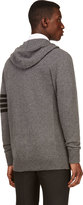 Thumbnail for your product : Thom Browne Grey Cashmere Zip-Up Hoodie