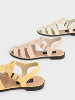Thumbnail for your product : Charles & Keith Patent Leather Caged Sandals
