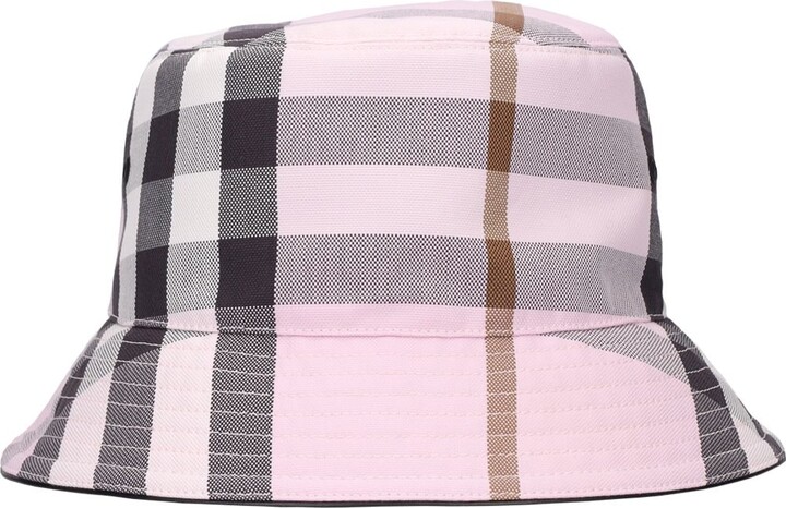 Burberry Check cotton bucket hat - ShopStyle
