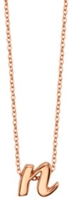 Unwritten Initial 18" Pendant Necklace in Rose Gold-Tone Sterling Silver