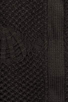 Thumbnail for your product : Self-Portrait Crochet Mini Skirt in Black | FWRD
