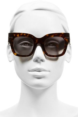 Bottega Veneta Women's 49Mm Sunglasses - Havana/ Black/ Smoke