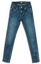 Thumbnail for your product : 7 For All Mankind Little Girl's & Girl's Skinny Faded Ankle Jeans
