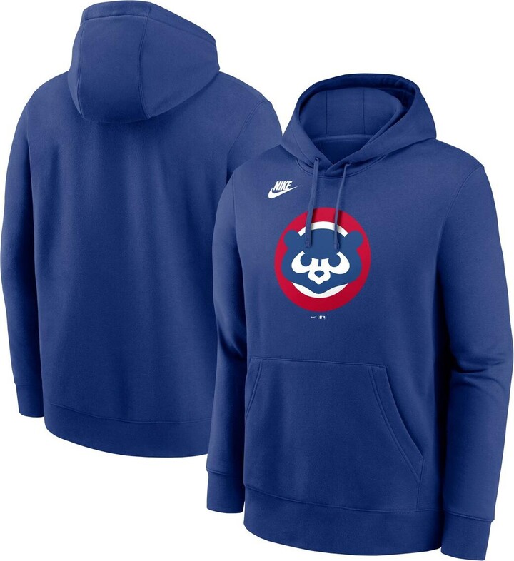 Nike Men's Royal Chicago Cubs Cooperstown Collection Logo Club Pullover Hoodie