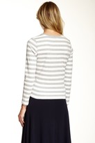 Thumbnail for your product : Joan Vass Long Sleeves Striped Tee