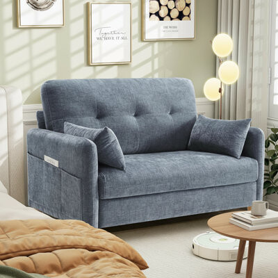 Latitude Run Pink Soft Plush Mini Sofa For Two With Removable Cushions And Covers Suitable For Small Spaces Including Living Rooms Bedrooms Apartments Dormit