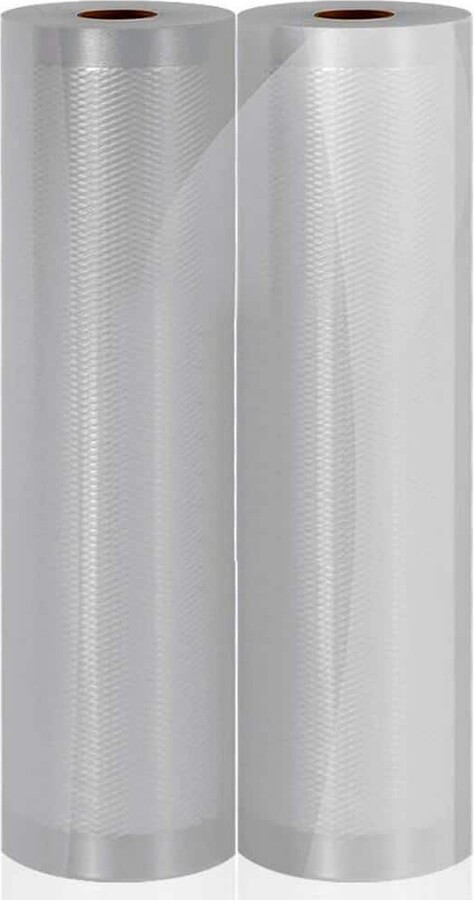 Nutrichef Vacuum Sealer Bags - Clear Universal Air Vac Sealing Bags (2-Rolls, 100 ft. Total Length)