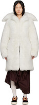 White Long Shearling Coat 