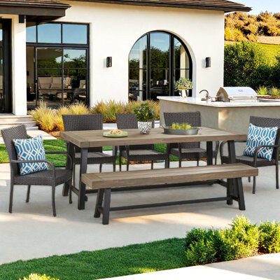 Red Barrel Studio Egina Outdoor Seater 7 Piece Dining Set