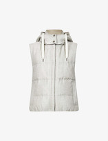 Thumbnail for your product : Brunello Cucinelli Padded metallic-linen blend gilet