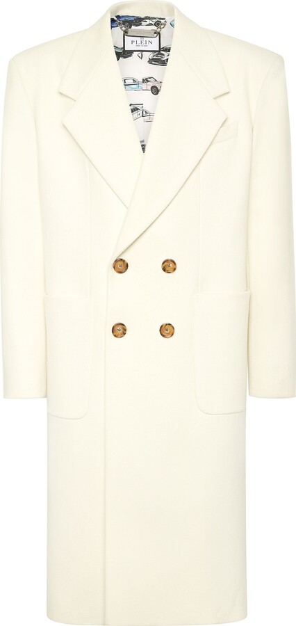 Philipp Plein Wool/Cashmere Coat LS