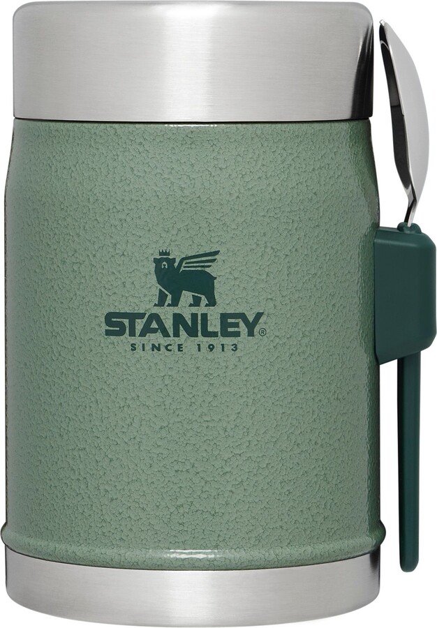 Stanley 14 oz. Classic Legendary Food Jar with Spork, Hammertone Green - Recycled Ss