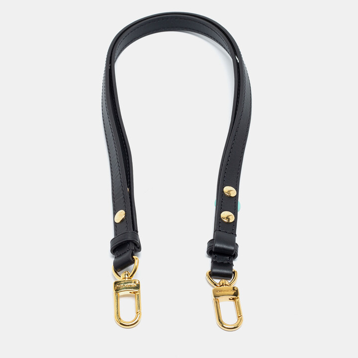 Louis Vuitton Black Leather Shoulder Strap ShopStyle