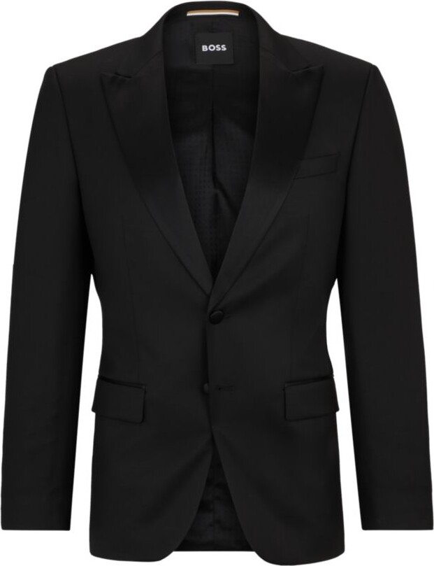 HUGO BOSS Slim-fit tuxedo jacket in wool serge