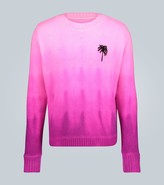 Thumbnail for your product : The Elder Statesman Palm tree knitted cashmere sweater