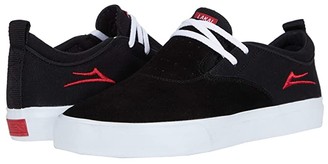 Lakai Riley 2 (Black/Red Suede) Men's Skate Shoes