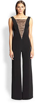 Thumbnail for your product : ABS by Allen Schwartz Lace-Insert Jumpsuit