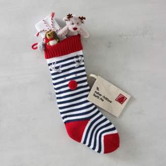 The White Company Jingle Reindeer Christmas Stocking, Navy, One Size