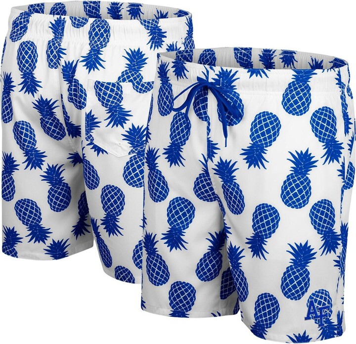 Colosseum Men's White Air Force Falcons Pineapples Swim Shorts