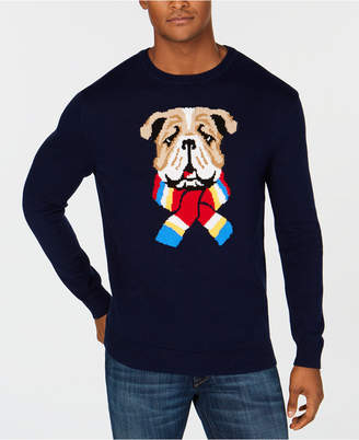 Club Room Men Scarf Bulldog Sweater