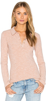 Thumbnail for your product : MinkPink Rib Polo Top in Beige