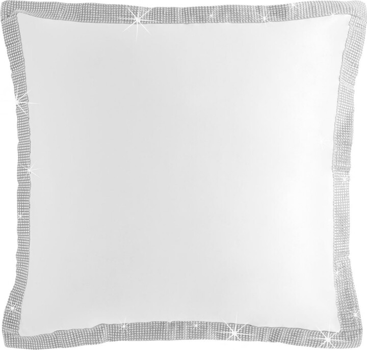 By Caprice Home Hollywood Glamorous Sequin Edged Bedroom Pillow Sham Twin Pack 26x26