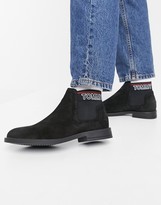 tommy hilfiger metallic heeled chelsea boot