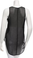 Thumbnail for your product : Derek Lam 10 Crosby Net-Paneled Silk Top