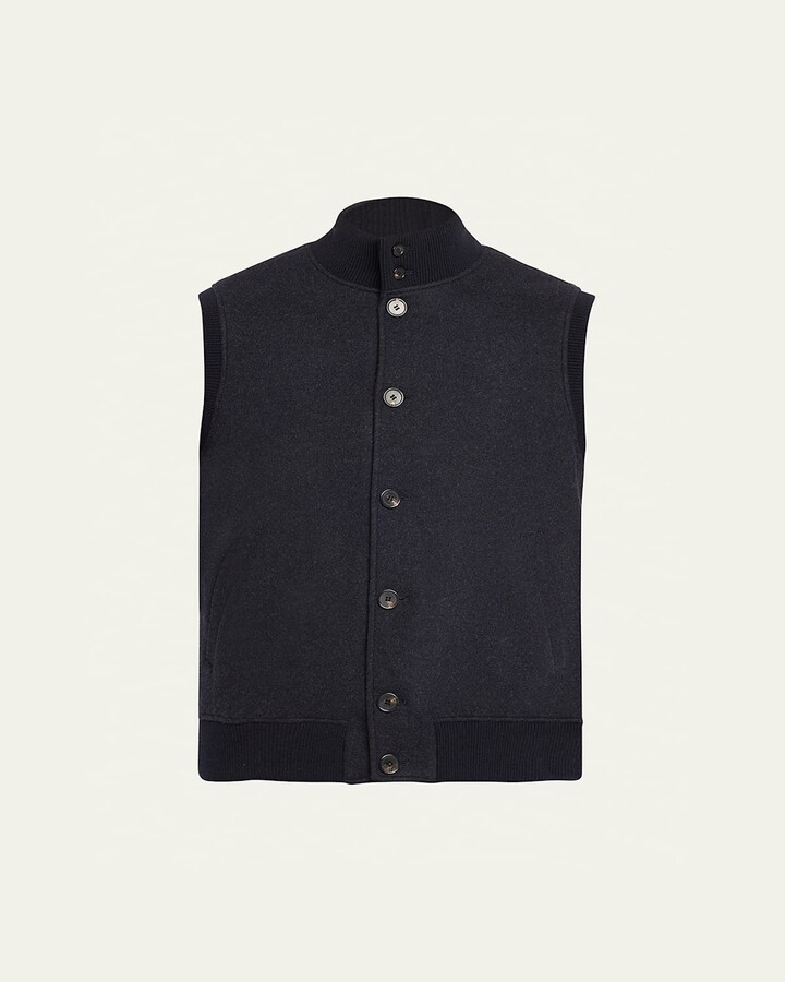 Loro Piana Men's Cashmere Button-Up Vest