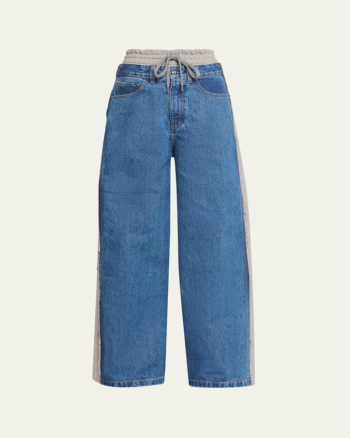 Monse Denim Combo Sweatpants