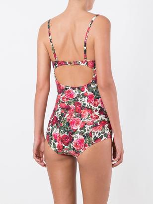 Dolce & Gabbana rose print swimsuit