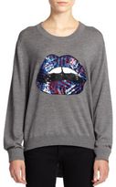 Thumbnail for your product : Markus Lupfer Lara Sequined Lips Wool Sweater