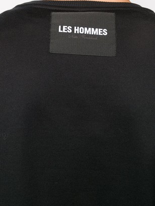 Les Hommes Panelled Crewneck Sweatshirt