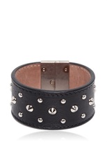 Thumbnail for your product : Alexander McQueen Leather Bracelet With Skull & Studs