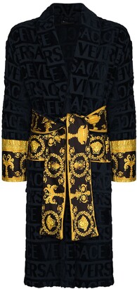 Versace I Love Baroque belted-waist robe - ShopStyle