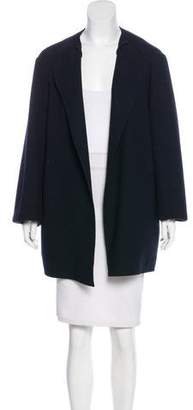 Donna Karan Wool Open-Front Coat