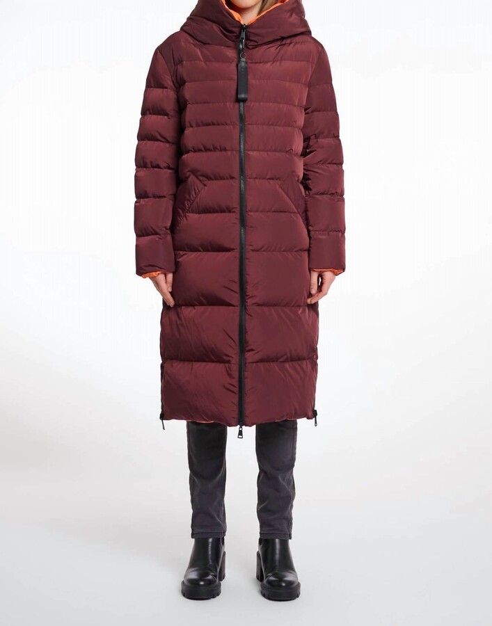 Rino&Pelle Keila Reversible Jacket In Chocolate Bean And Orange