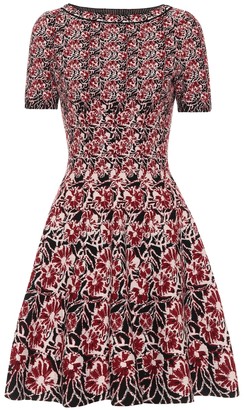 Alaia Floral stretch-knit dress