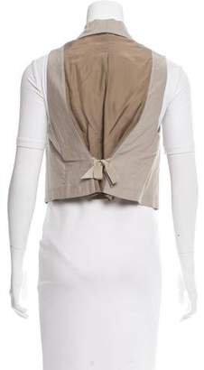 Nina Ricci Cropped Pocket-Accented Vest w/ Tags