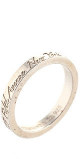 Tiffany & Co. Tiffany&Co Sterling Silver Fifth Avenue Thin Note Band Ring Size 5.25 AP4369 MHL