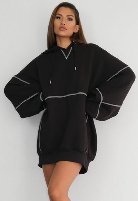 oversized hooded sweat dress