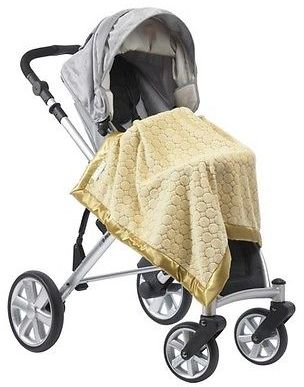 Swaddle Designs ; Fuzzy Stroller Blanket - Jewel Tones - Turquoise
